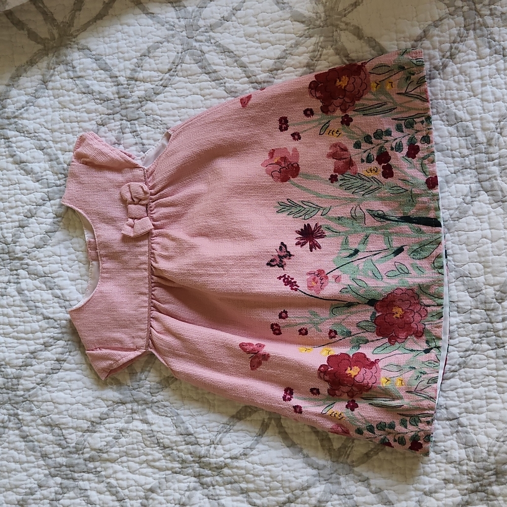 Baby girl pink floral dress